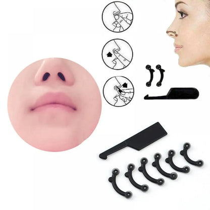 6PCS/Set 3 Sizes Beauty Nose Up Lifting Bridge Shaper Massage Tool No Pain Nose Shaping Clip Clipper Women Girl Massager Hot