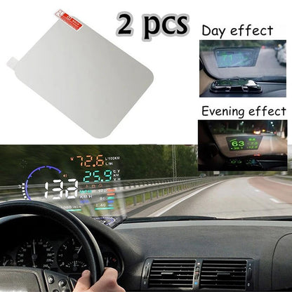 16*12CM  OBD HUD Film GPS Navigation Tools Premium Head Up Display Reflective Film Universal Audio Car Stickers Accessories