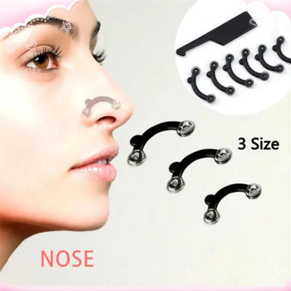 6PCS/Set 3 Sizes Beauty Nose Up Lifting Bridge Shaper Massage Tool No Pain Nose Shaping Clip Clipper Women Girl Massager Hot