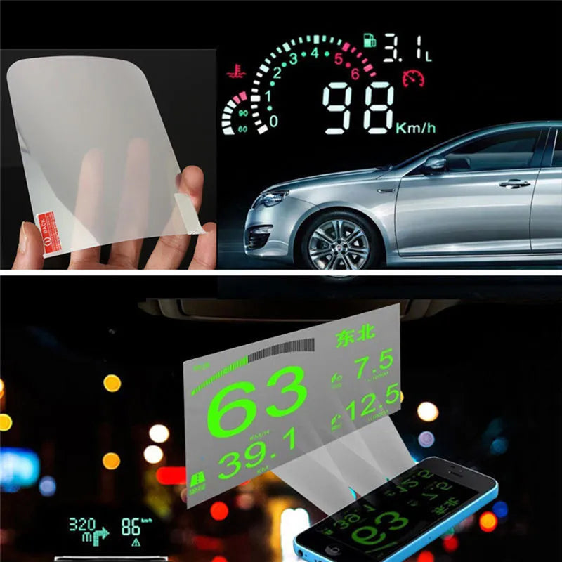 Head Up Display Protective Reflective Screen Consumption Overspeed Display Car HUD Reflective Film Auto Accessories Car Styling