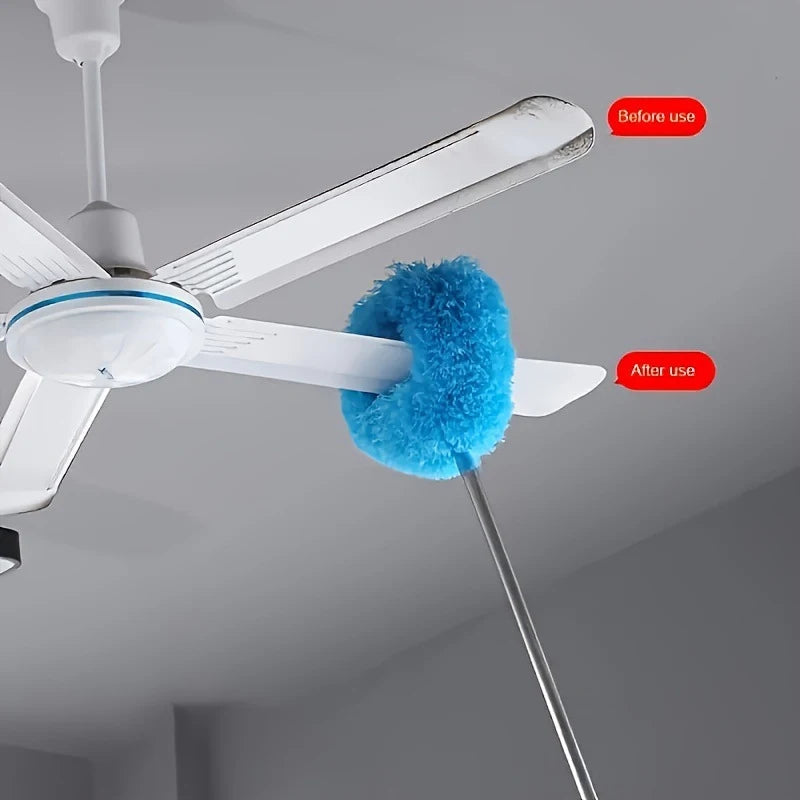 Microfiber Ceiling Fan Duster Extends Up To Long Handled Dust Locking Reusable And Cleaner Brush For Effortless Cleaning