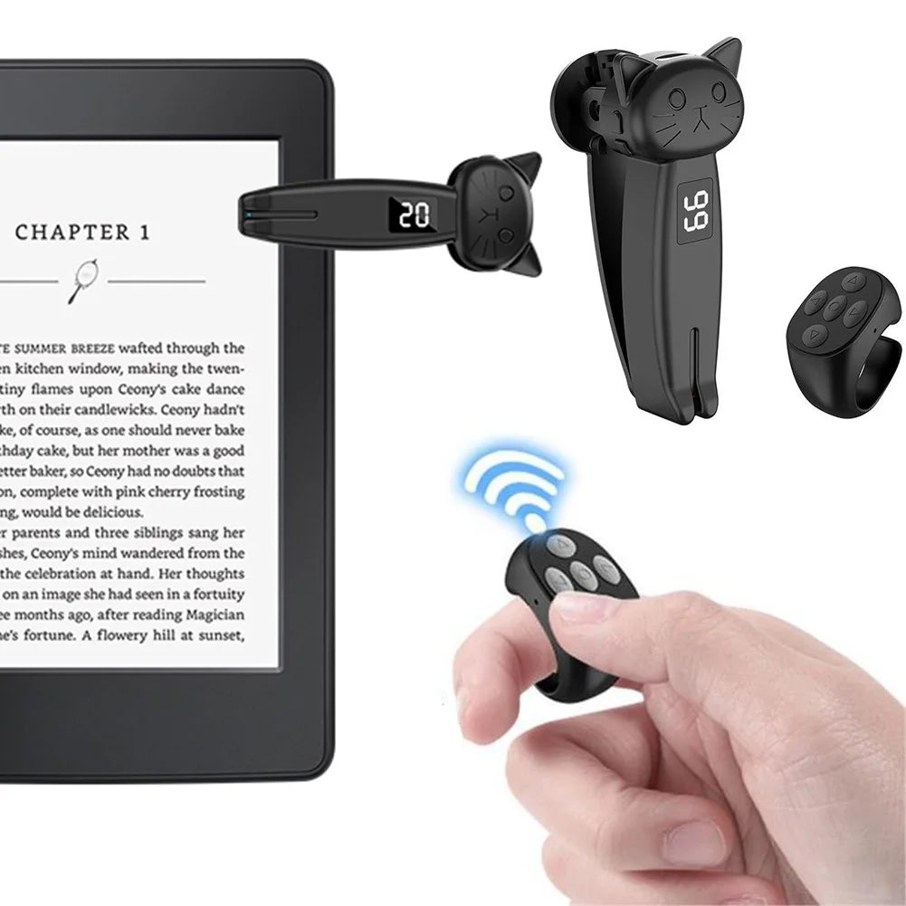 Remote Control Page Turner Bluetooth-Compatible 5.3 Camera Shutter Auto Clicker Phone Screen Tapper Device for Kindle Paperwhite