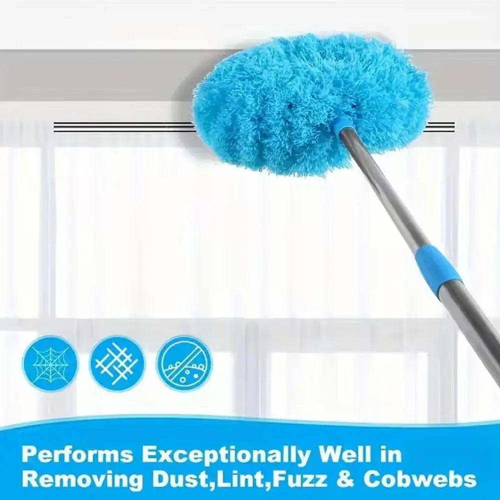 Ceiling Fan Cleaner Duster with Extension Pole - Microfiber Cleaning Tool Extended Long Handle for High Ceiling B4F3