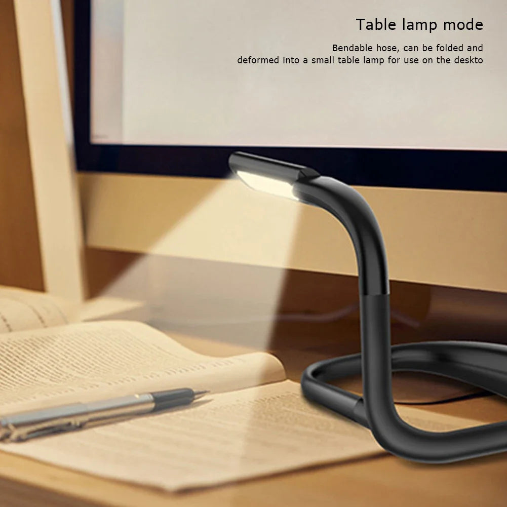 3 Colors LED Reading Light Flexible Book Light Eye-Protection Neck Hanging Reading Lamp USB Charging for Office Home Usage