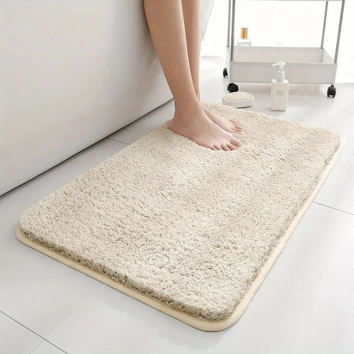 Water absorbtion anti slip bathroom mat thickened bathroom carpet long hair carpet machine washable durable toilet mat Bathmat