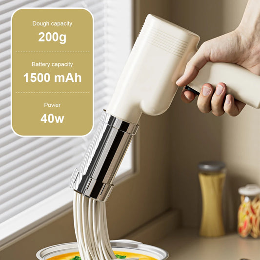 Household Electric Cordless Pasta Maker Noodle Machine Automatic Noodle Maker Charging Handheld Small Electric Noodle Press Gun