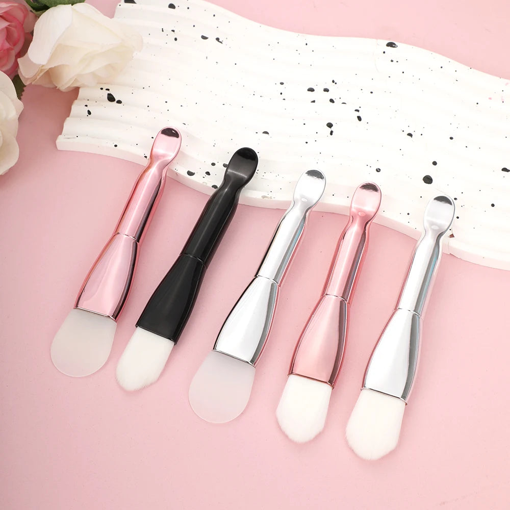 1pcs Flat Brush For Mud Mask Double-ended Face Mask Blender Multi-use BB Cream Foundation Applicator Skin Care Makeup Brush Tool