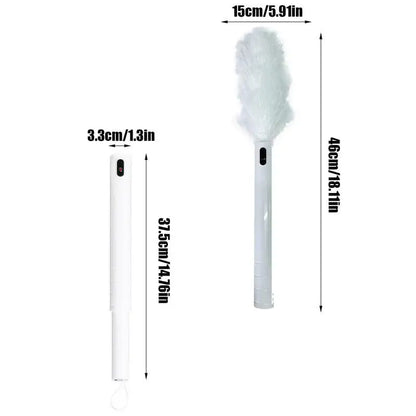 Electric Feather Cleaning Brush 360 Spin Electric Duster Rechargeable Duster Brush With Extension Pole For Furniture Ceiling Fan