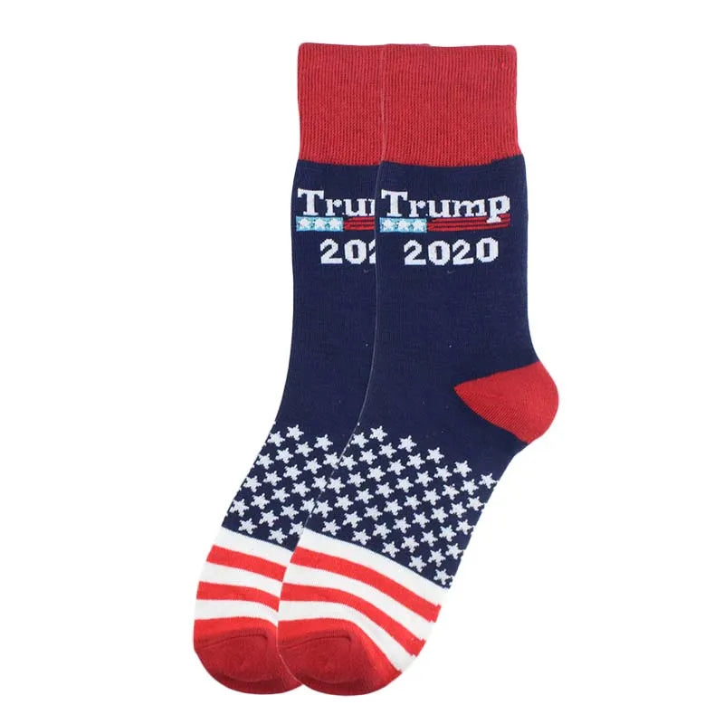 2024 President Donald Trump Spoof Funny Socks Men Women Character Abstract 3D Fake Hair Trump Crew Sokken Homme Dropship