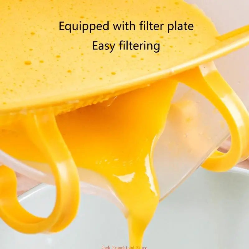 Transparent Egg Liquid Mixing Cup, Built-in Filter Plate, Visible Egg Beating Bowl, Measuring Cups, Useful