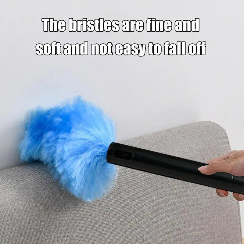 Electric Feather Cleaning Brush 360 Spin Electric Duster Rechargeable Duster Brush With Extension Pole For Furniture Ceiling Fan