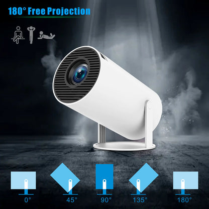 2024 new HY300 Pro Projector Android 4K 1280*720P Dual Wifi Video Portable Outdoor home hd led proyector 