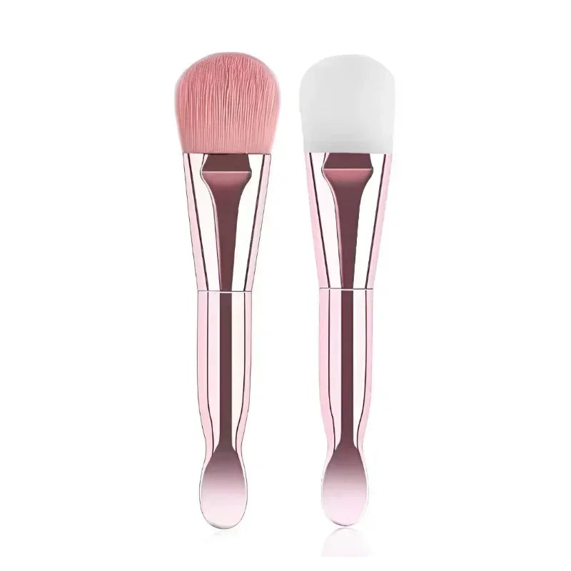 Face Mask Applicator Brushes Double-Ended Makeup Brush with Spoon Flat Soft Hair Facial Cleansing Skin Care Makeup Beauty Tool