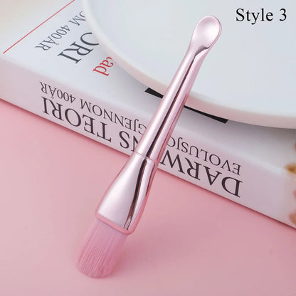 Double-ended Flat Brushes Soft Hair Silicone Head Mask Brush Mud Mask Stirring Applicator Face Cleaning Skin Tool Accessories