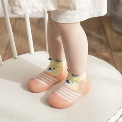 Newborn Photography Accessories Cartoon Toddler Shoes Animal Pattern Baby Floor Socks Non-slip Silicone Sole Boys Girls Shoes