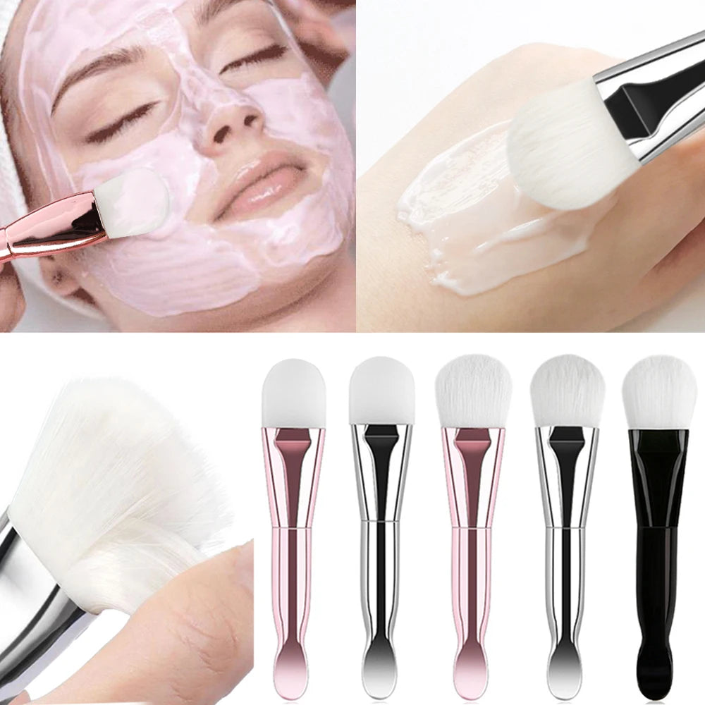 1pcs Flat Brush For Mud Mask Double-ended Face Mask Blender Multi-use BB Cream Foundation Applicator Skin Care Makeup Brush Tool