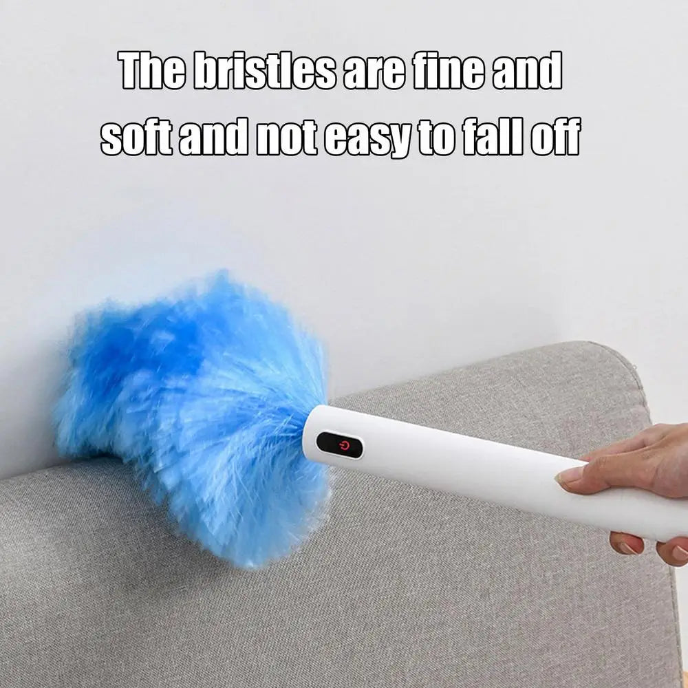 Electric Feather Cleaning Brush 360 Spin Electric Duster Rechargeable Duster Brush With Extension Pole For Furniture Ceiling Fan