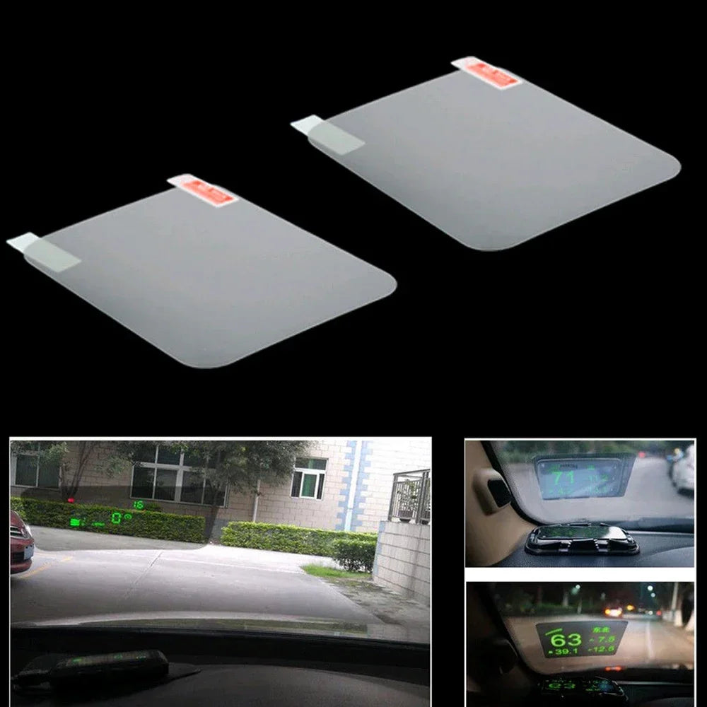 1pc Car Windshield HUD Film Auto Stickers Car Universal Head Up Speedometer GPS Display Reflective Film Car Exterior Accessories