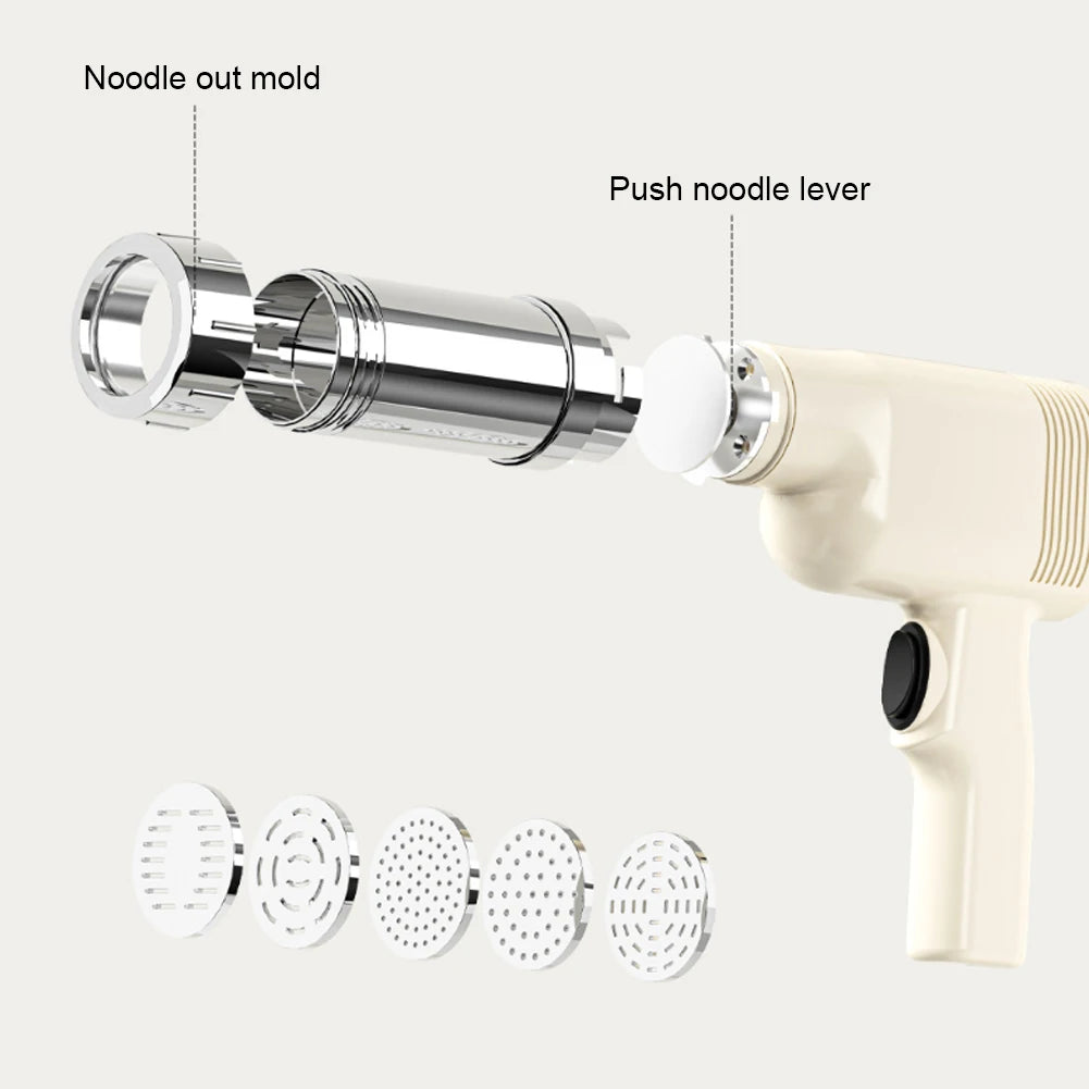 Household Electric Cordless Pasta Maker Noodle Machine Automatic Noodle Maker Charging Handheld Small Electric Noodle Press Gun