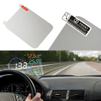 1pc Car Windshield HUD Film Auto Stickers Car Universal Head Up Speedometer GPS Display Reflective Film Car Exterior Accessories