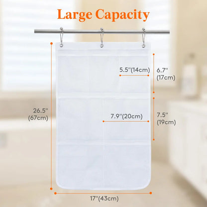 Hanging Storage Bag Mesh Shower Organizer Bathroom Storage Rack Home Organization Home Storage Organization Bathroom Accessories