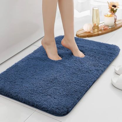 Water absorbtion anti slip bathroom mat thickened bathroom carpet long hair carpet machine washable durable toilet mat Bathmat