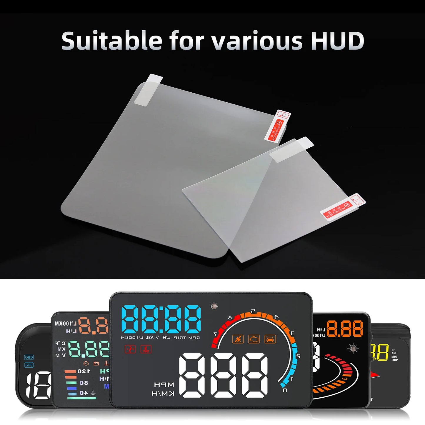 Reflective Film For Head Up Display HUD Transparent Clear Auto Car Windshield Film Head-up Display Reflective Film Universal