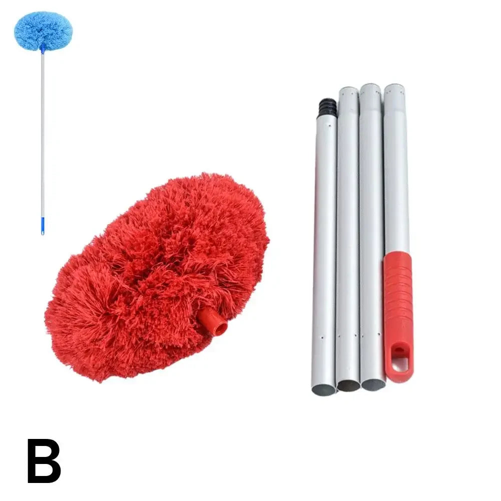 Ceiling Fan Cleaner Duster with Extension Pole - Microfiber Cleaning Tool Extended Long Handle for High Ceiling B4F3