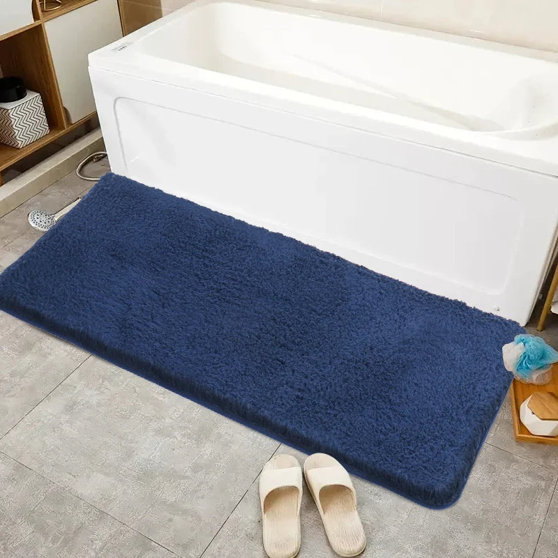 Water absorbtion anti slip bathroom mat thickened bathroom carpet long hair carpet machine washable durable toilet mat