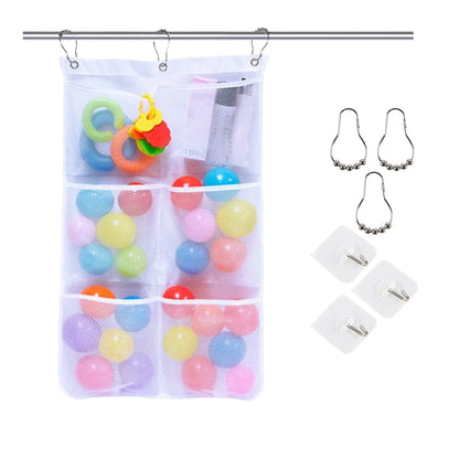 Hanging Storage Bag Mesh Shower Organizer Bathroom Storage Rack Home Organization Home Storage Organization Bathroom Accessories