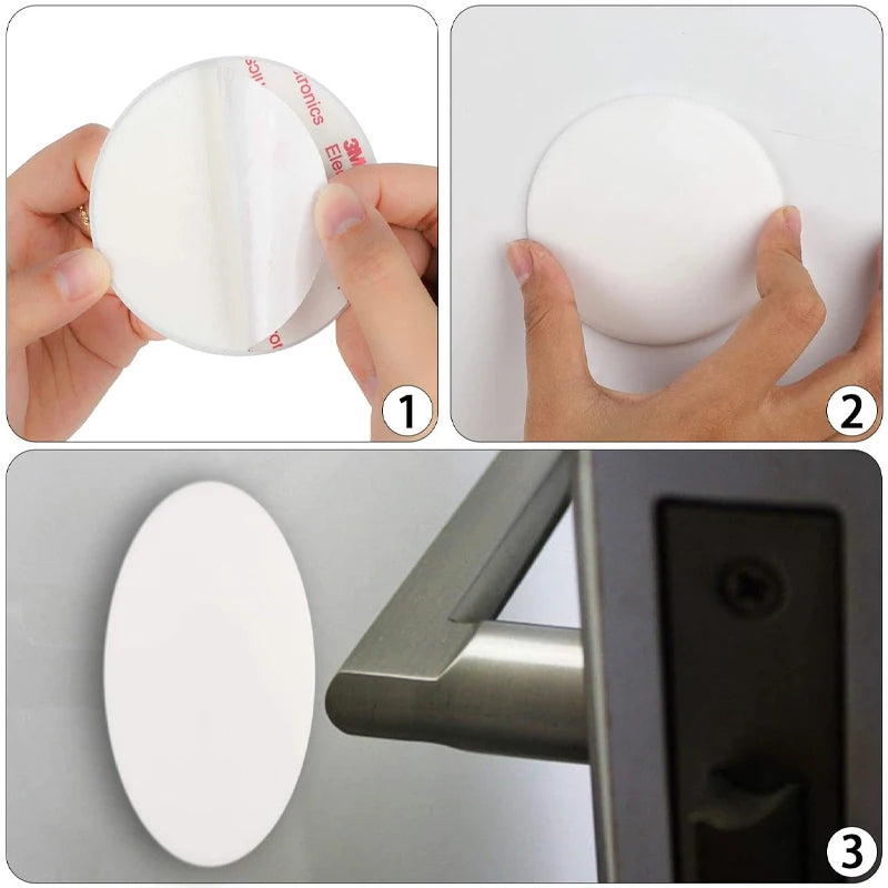 Door Stop Nordic Safety Supplies Silicone Self-adhesive Door Stopper Wall Protection Buffer Protective Plug Silencer Home