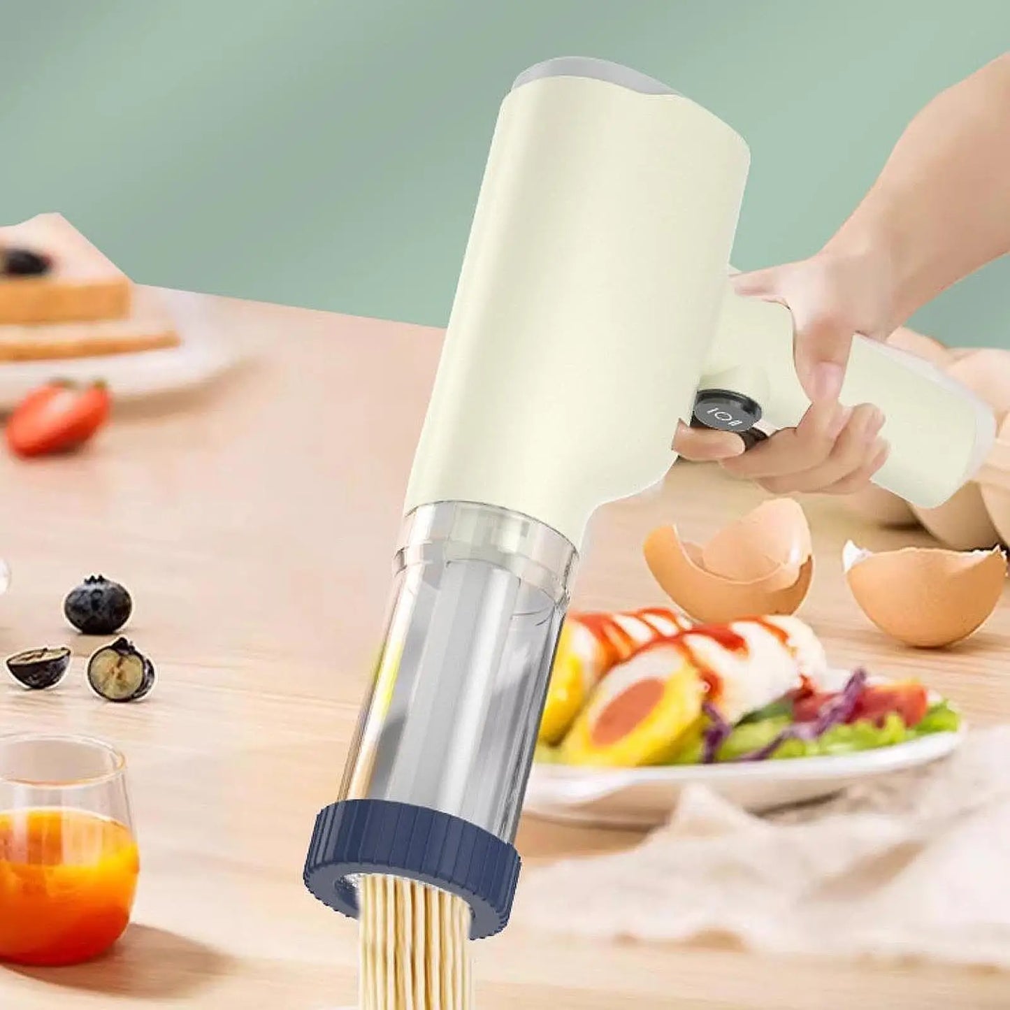 Electric Noodle Machine Pasta Machine Cordless Automatic 6 Heads Noodle Maker Electric Pasta Maker for Lasagna Macaroni Ramen