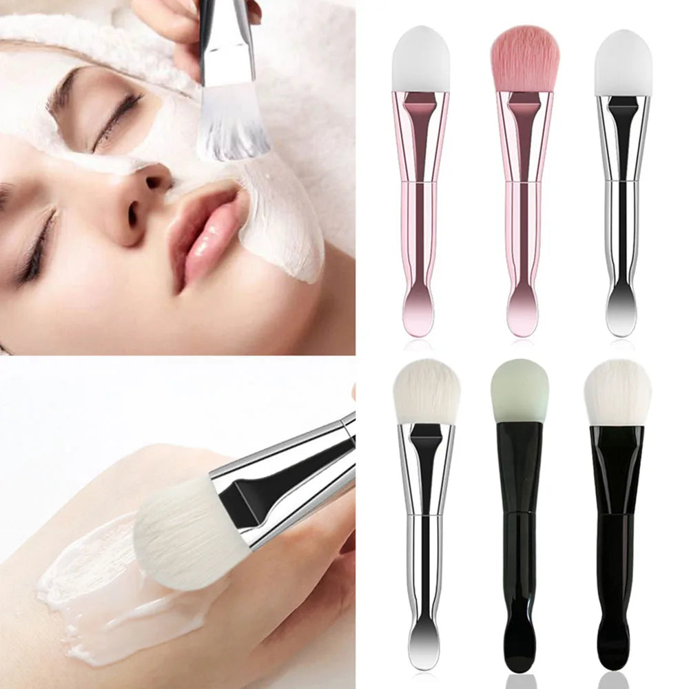 1pcs Flat Brush For Mud Mask Double-ended Face Mask Blender Multi-use BB Cream Foundation Applicator Skin Care Makeup Brush Tool