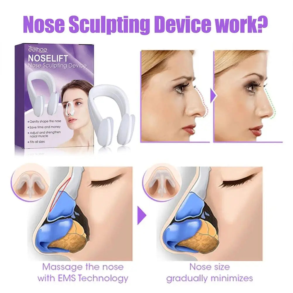 Nose Sculpting Device Nose Shaper Clip Soft Silicone Nose Up Lifting  Device Nose Slimmer For Wide Big Nose NO Pain Beauty Tool