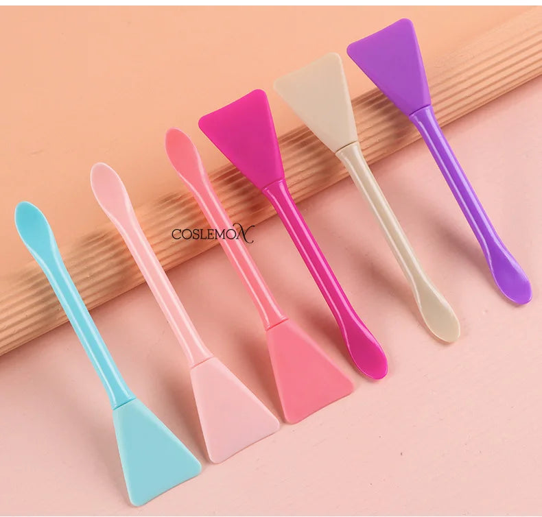 1/3pcs Double-Ended Face Mask Brush with Soft Silicone Head Cream Lotion Applicator Dual-use Mud Film Brush DIY Beauty Tool