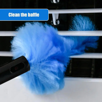 Electric Feather Cleaning Brush 360 Spin Electric Duster Rechargeable Duster Brush With Extension Pole For Furniture Ceiling Fan