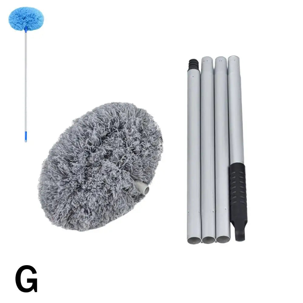 Ceiling Fan Cleaner Duster with Extension Pole - Microfiber Cleaning Tool Extended Long Handle for High Ceiling B4F3