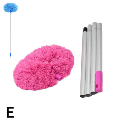 Ceiling Fan Cleaner Duster with Extension Pole - Microfiber Cleaning Tool Extended Long Handle for High Ceiling B4F3