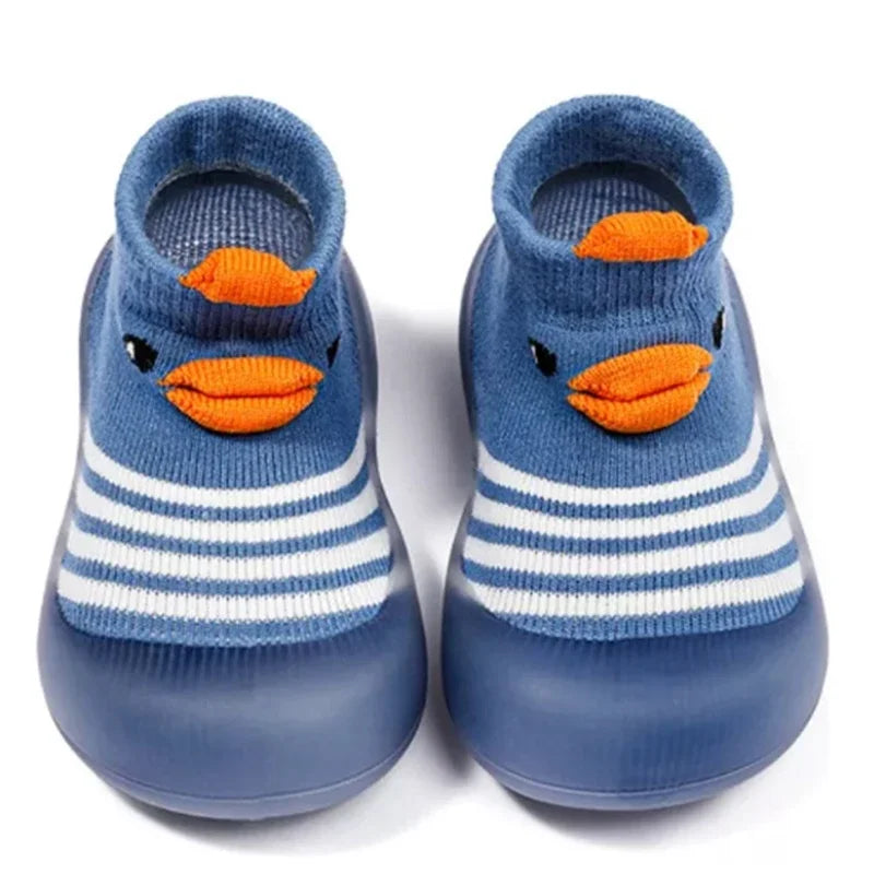 Newborn Photography Accessories Cartoon Toddler Shoes Animal Pattern Baby Floor Socks Non-slip Silicone Sole Boys Girls Shoes