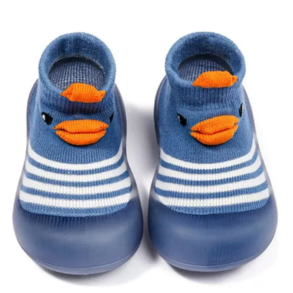 Newborn Photography Accessories Cartoon Toddler Shoes Animal Pattern Baby Floor Socks Non-slip Silicone Sole Boys Girls Shoes