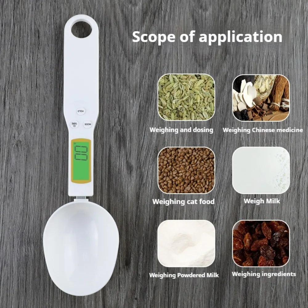 1pc 500g/0.1g Electronic Measuring Spoon Electronic Scale Household Dog Food Scale Feeding Spoon - Dog/Cat Feeder Pet Food Scale