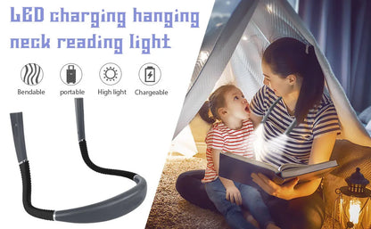 Neck Reading Light Novelty Flexible Neck Lights Handsfree Book Light Hanling Read Lamp Portable USB Rechargeable Book Lighting