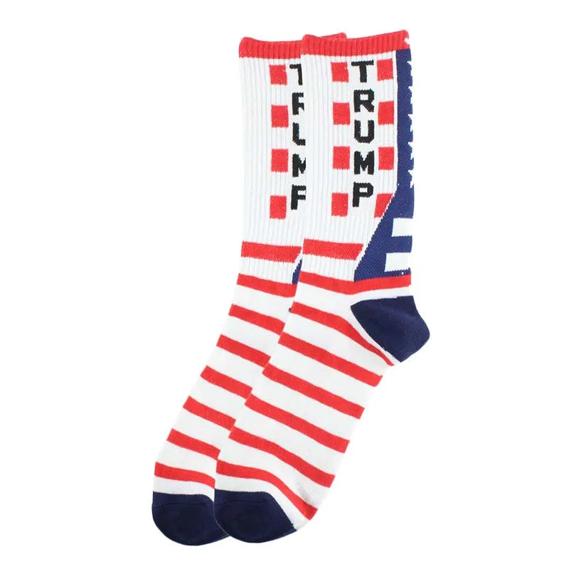 2024 President Donald Trump Spoof Funny Socks Men Women Character Abstract 3D Fake Hair Trump Crew Sokken Homme Dropship