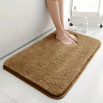 Water absorbtion anti slip bathroom mat thickened bathroom carpet long hair carpet machine washable durable toilet mat Bathmat