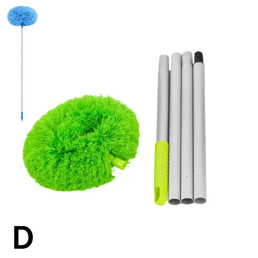 Ceiling Fan Cleaner Duster with Extension Pole - Microfiber Cleaning Tool Extended Long Handle for High Ceiling B4F3