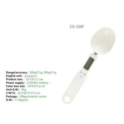 1pc 500g/0.1g Electronic Measuring Spoon Electronic Scale Household Dog Food Scale Feeding Spoon - Dog/Cat Feeder Pet Food Scale